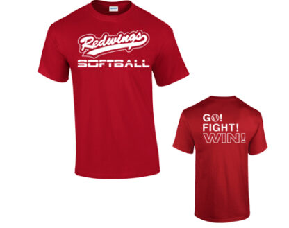 1HERREN T-SHIRT SOFTBALL mit hinten FIGHT